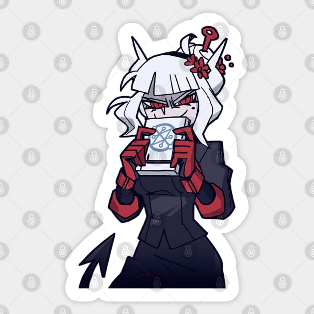 maid lucy sly examtaker (helltaker) Sticker by wark